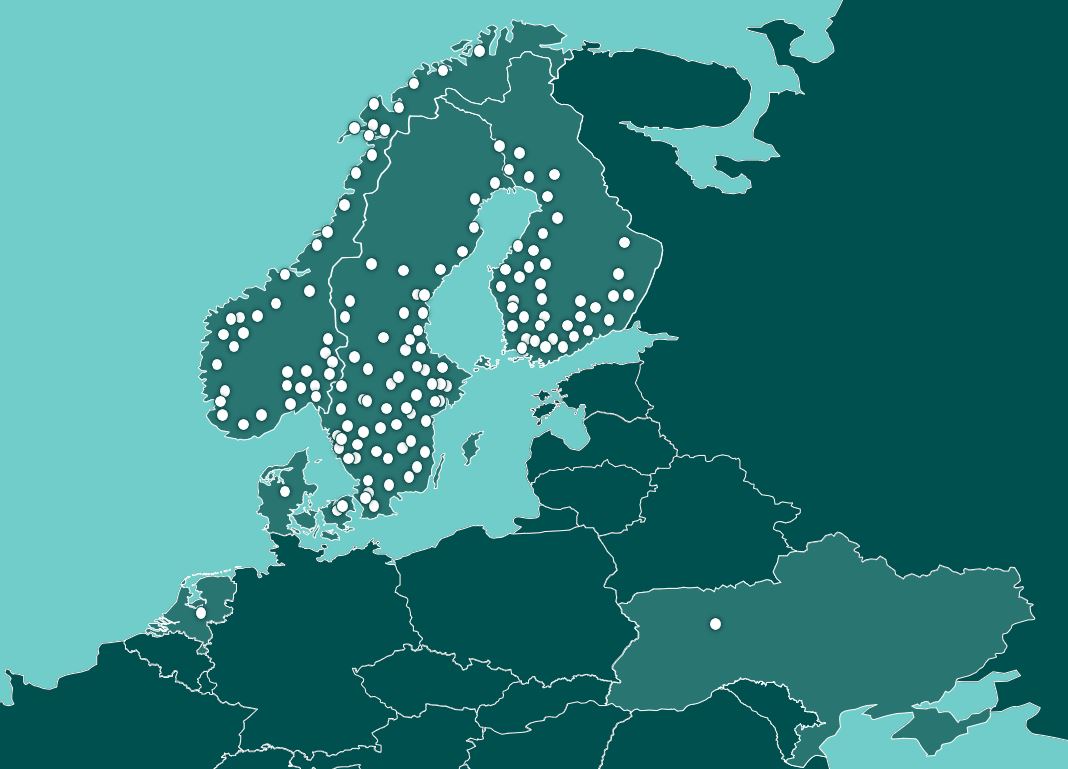 Accountor offices in six countries