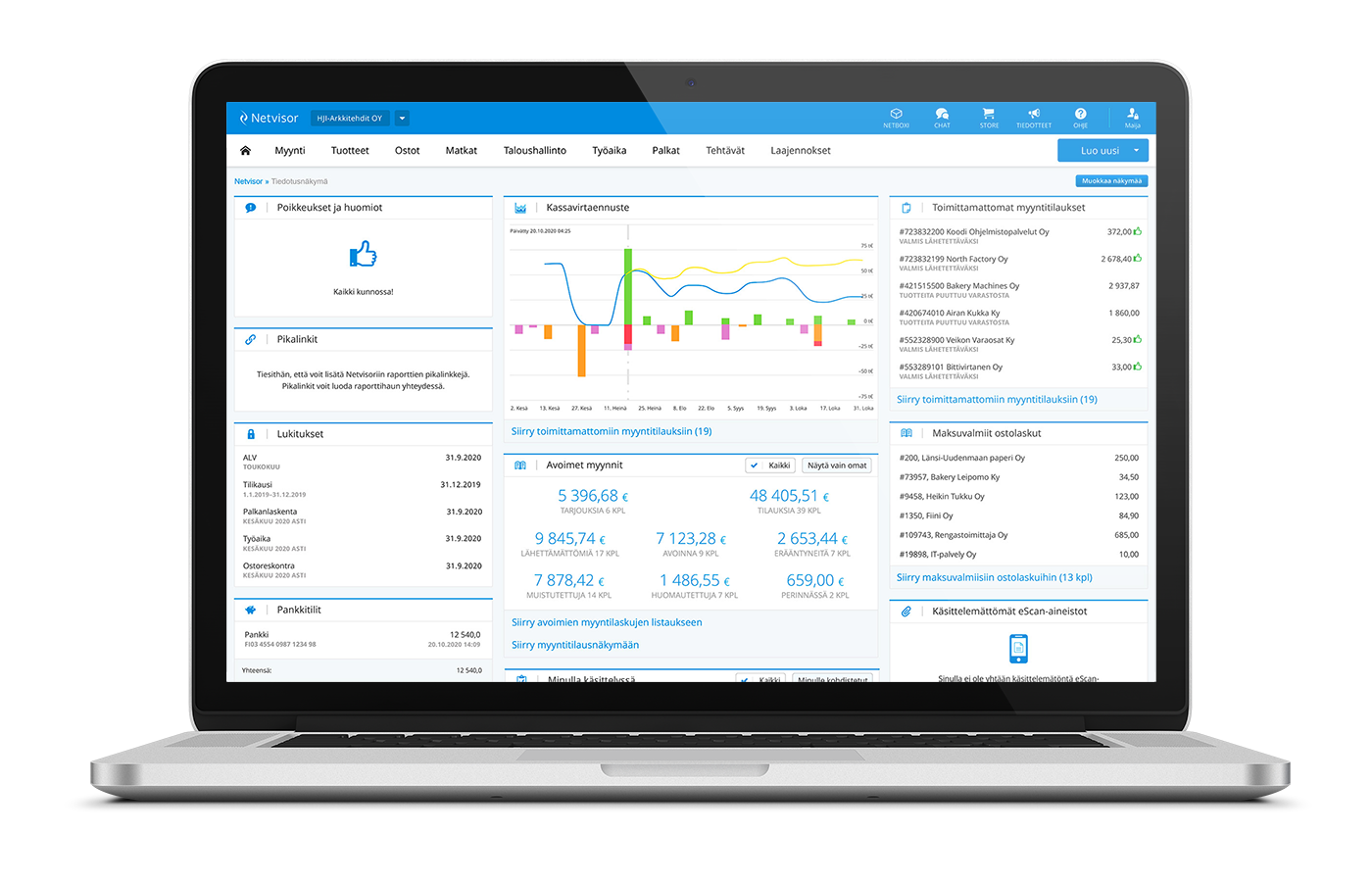 Netvisor käyttöliittymä
