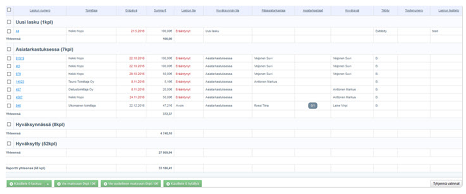 Netvisor inköpsfakturor